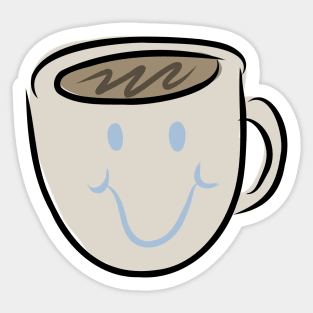 Smile Breakfast Mug of Coffee or Tea Sticker